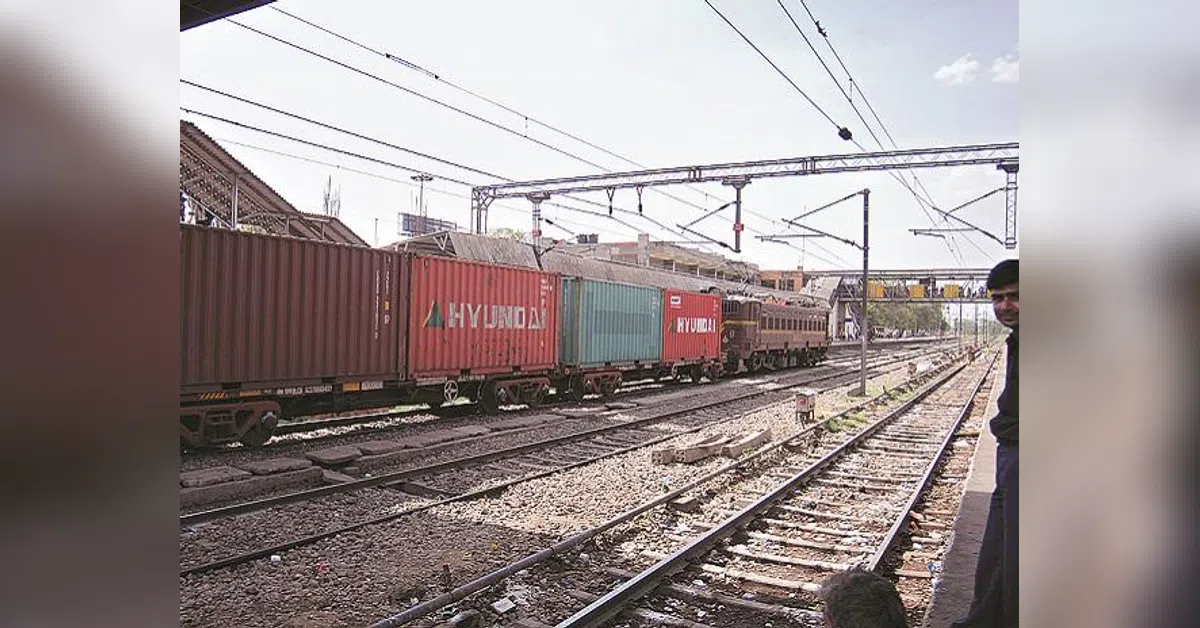 Railway wagon stock in focus;